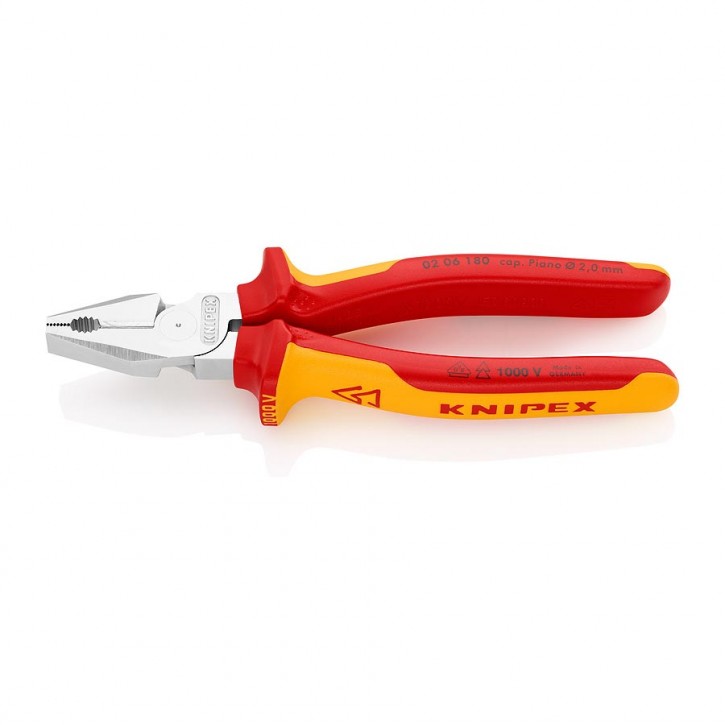 Black Atramentized Knipex High Leverage Combination Pliers 250mm/8" Sleeves 