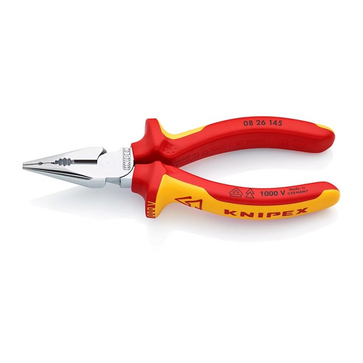 KNIPEX 08 26 145 Needle-Nose Combination Pliers, 145 mm