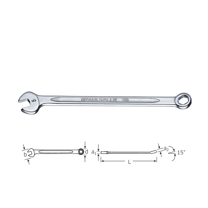 Stahlwille 40093232 Combination wrench OPEN-BOX 16 3.2, size 3.2 mm