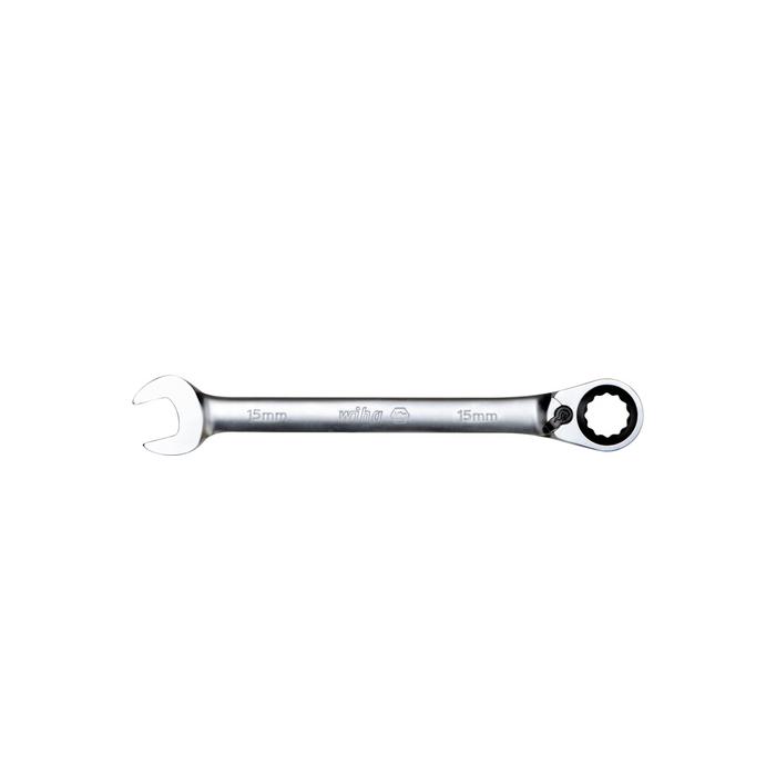 Wiha Ring ratchet open-end spanner Switchable 15 mm x 15 mm (44789)