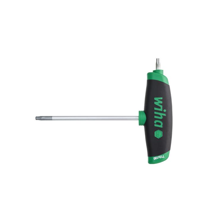 Wiha L-key with T-handle ComfortGrip TORX® with side drive, matt chrome-plated T27 (45450)
