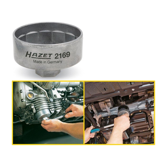 HAZET 2169 Oil filter wrench, size 74.4 mm
