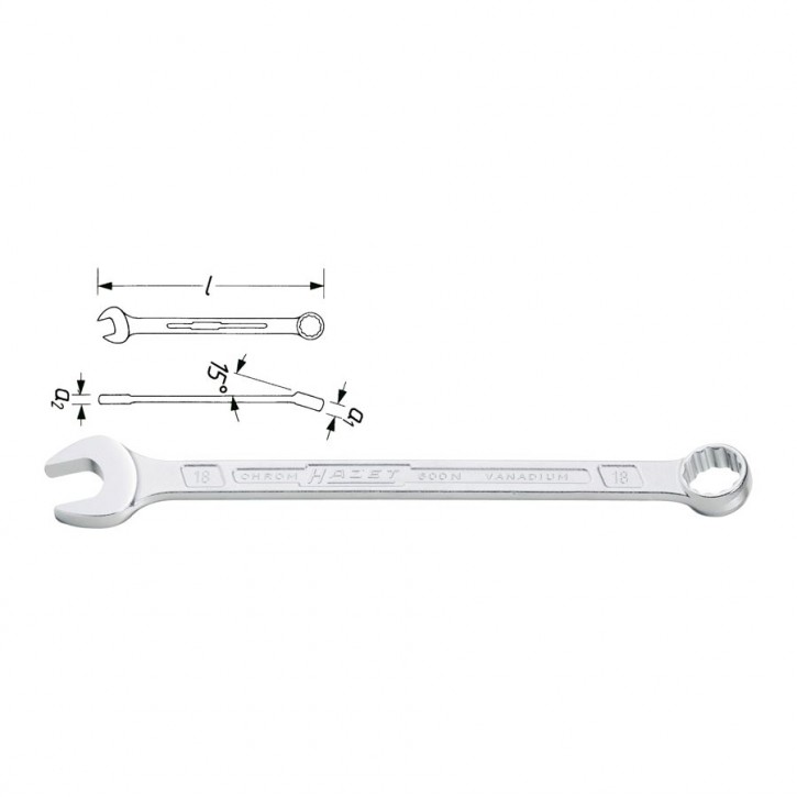 HAZET 600NA-1/4 Combination wrench, size 1/4