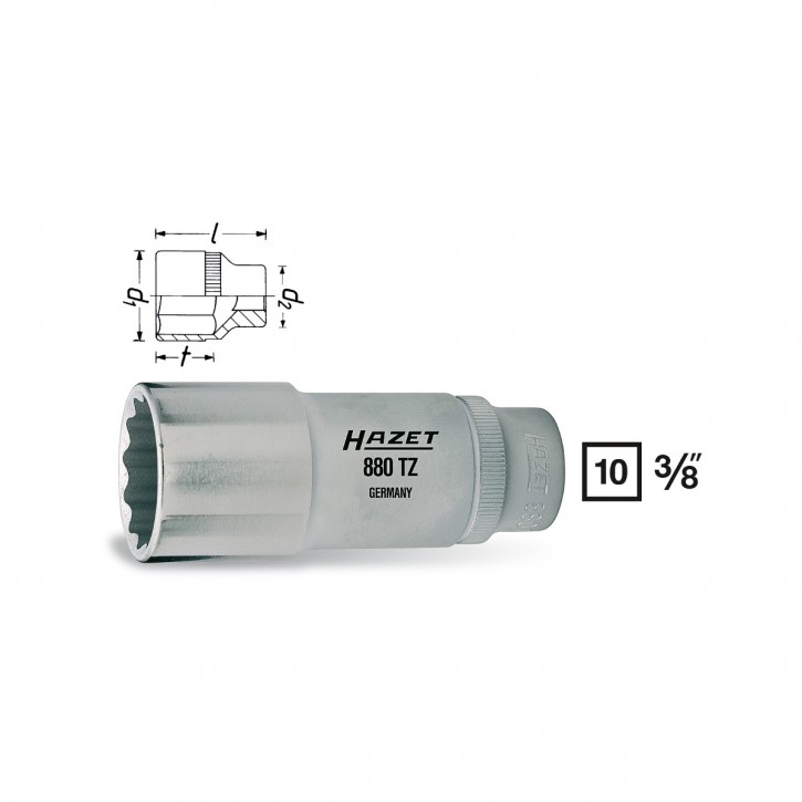 HAZET 880TZ-19 12point socket, size 19 mm