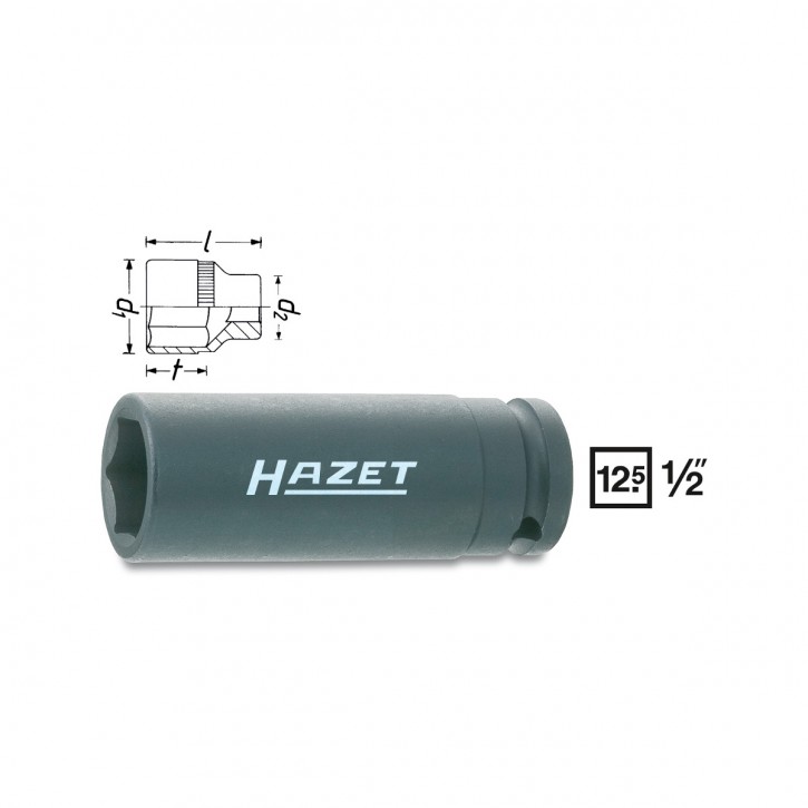 HAZET 900SLg-21 Impact 6point socket, size 21 mm