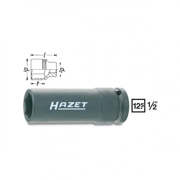 HAZET 902SLg-17 Impact 6point socket, size 17 mm