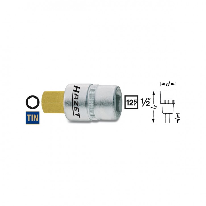 HAZET 986-4 Screwdriver socket Inhex, size 4 mm