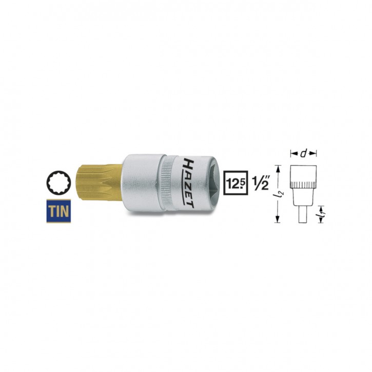 HAZET 990-5 Screwdriver socket XZN, M 5