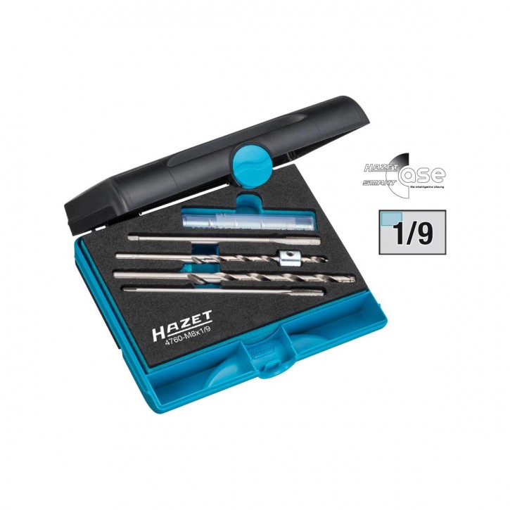 HAZET 4760-M 10X1/9 Glow plug repair set, 9pcs