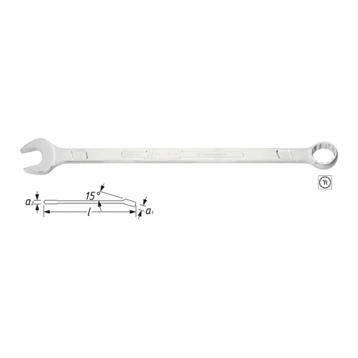 HAZET 600Lg-15 Combination spanner extra long, size 15 mm