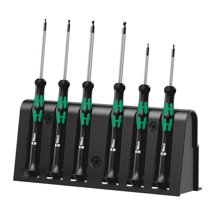 Wera 2052/6 Hexagon screwdriver set and rack for electronic applications (05118156001)
