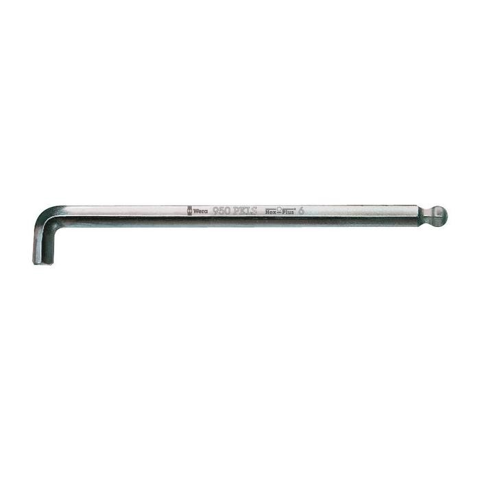 Wera 950 PKLS Long Arm Ballpoint Hex Key, metric, chrome plated (05022041001)