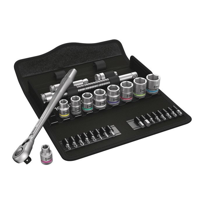 Wera 8100 SB 8 Zyklop Metal Ratchet Set with switch lever, 3/8&quot; drive, metric (05004048001)