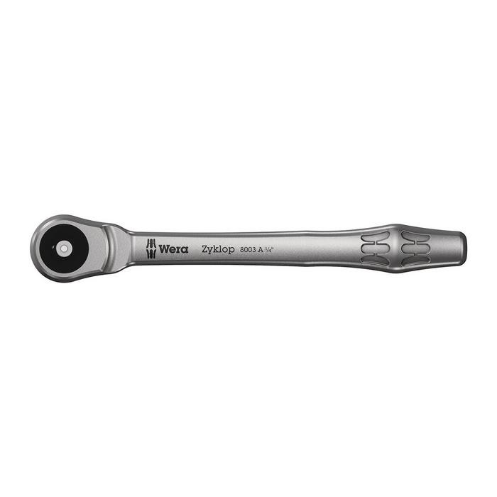 Wera 8003 A Zyklop Metal Ratchet with push-through square and 1/4&quot; drive (05004003001)