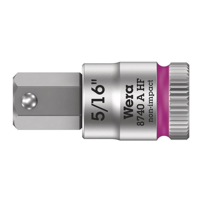 Wera 8740 A HF Zyklop bit socket with holding function, 1/4â drive (05003389001)