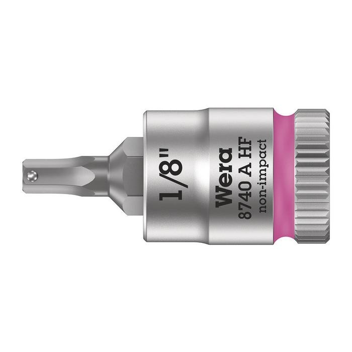 Wera 8740 A HF Zyklop bit socket with holding function, 1/4â drive (05003383001)