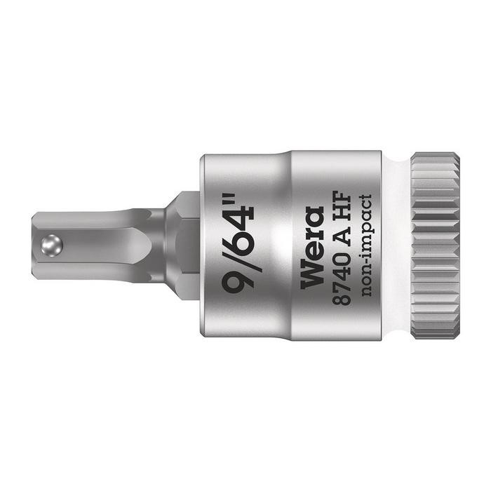 Wera 8740 A HF Zyklop bit socket with holding function, 1/4â drive (05003384001)