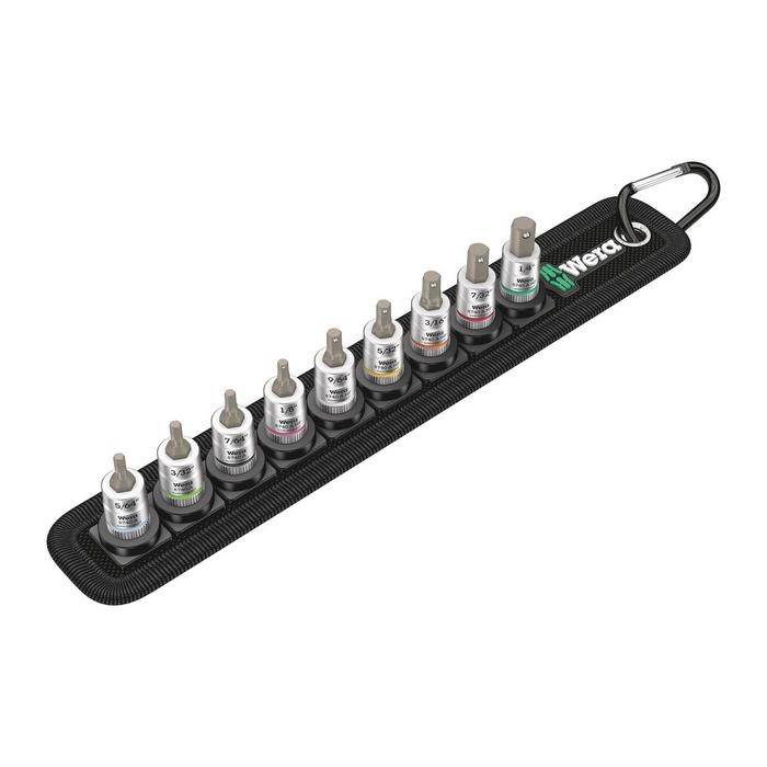 Wera Belt A Imperial 1 Zyklop In-Hex-Plus bit socket set with holding function, 1/4&quot; drive (05003884001)