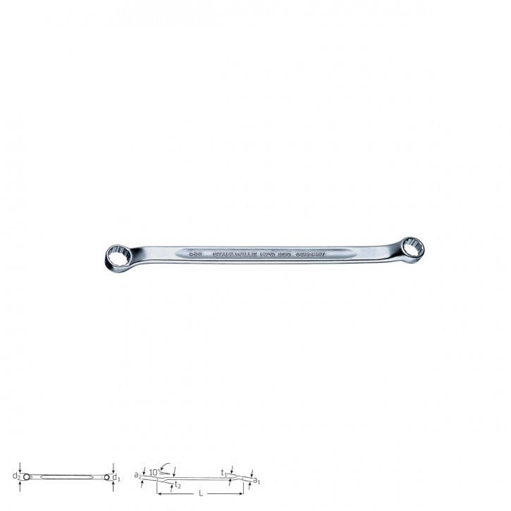 Stahlwille 41613840 Double ended ring spanner 230a 11/16 x 3/4, size 11/16 x 3/4