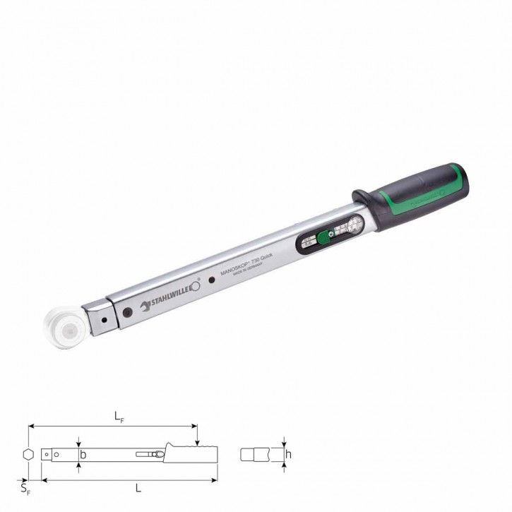 Stahlwille 50184010 Torque wrench Service Manoskop®  730/10 Quick, 20-100 Nm
