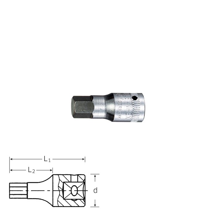 Stahlwille 01120008 INHEX-Screwdriver socket 44 K 8, size 8