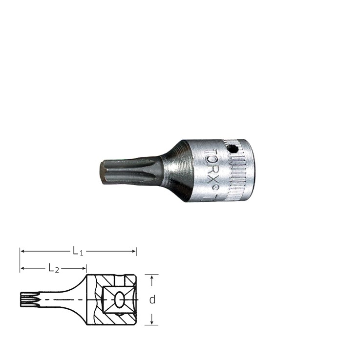 Stahlwille 01350008 TORX®-Screwdriver socket 44 KTX T8, size T8