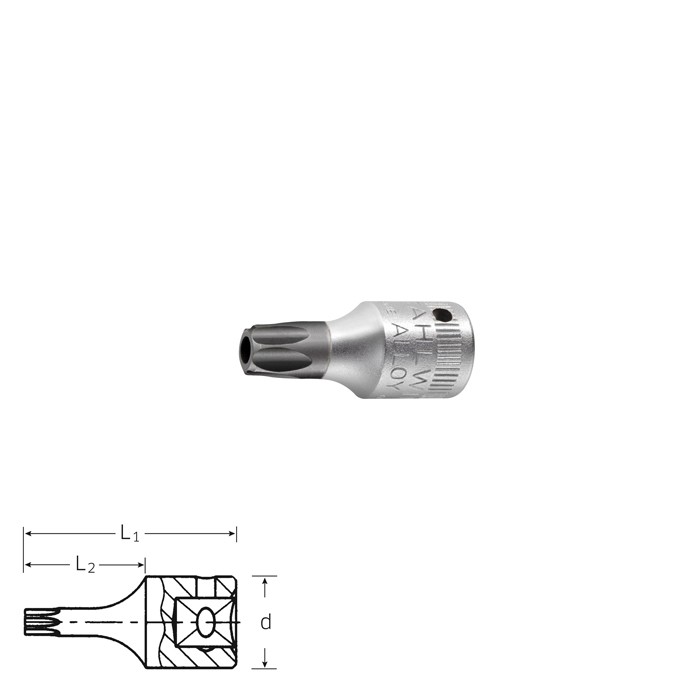 Stahlwille 01351020 TORX®-Screwdriver socket 44 KTXB T20, size T20