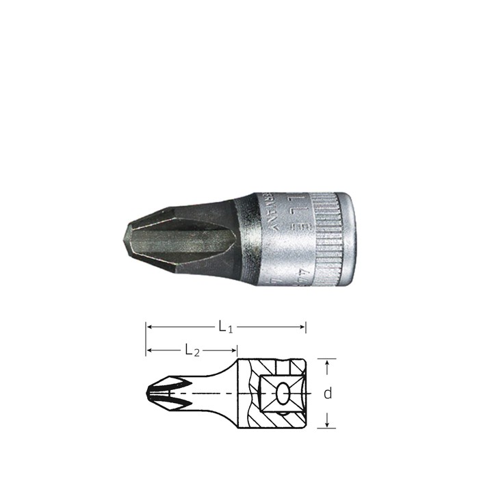Stahlwille 01290002 Screwdriver socket 44 P 2, PH2