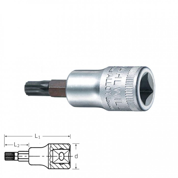 Stahlwille 02060005 Screwdriver socket XZN® 49 X M5, size M5