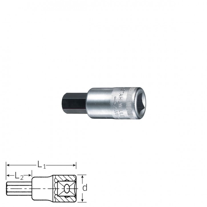Stahlwille 03050004 Screwdriver socket 54 4, size 4 mm