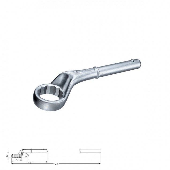 Stahlwille 42020030 Heavy duty ring spanner 5 30, size 30 mm