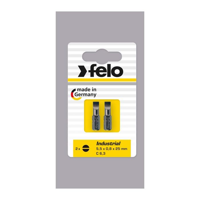 Felo 2031036 Bit, Industry C 6,3 x 25mm, 2 pcs on card