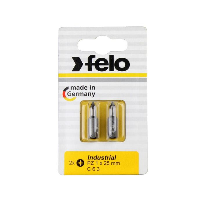 Felo 2101036 Bit, Industry C 6,3 x 25mm, 2 pcs on card