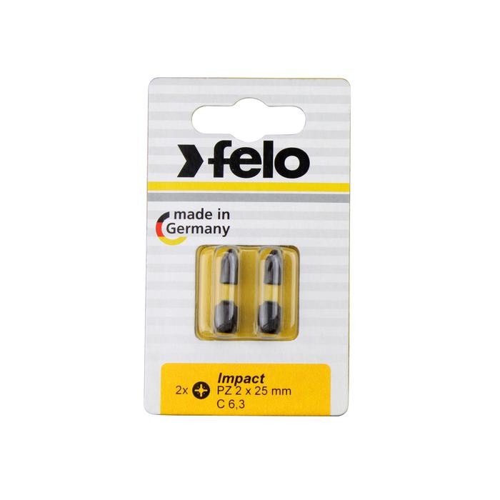 Felo 2201241 Bit, Impact C 6,3 x 25 mm, 2 pcs on card