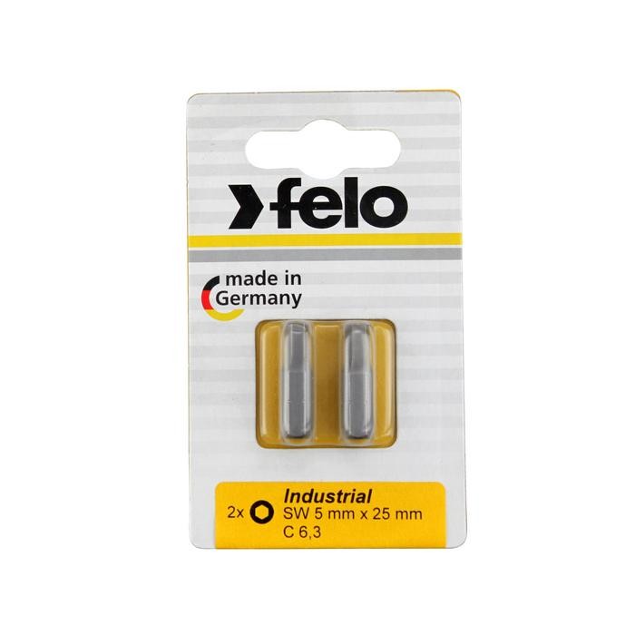 Felo 2480036 Bit, Industry C 6,3 x 25mm, 2 pcs on card