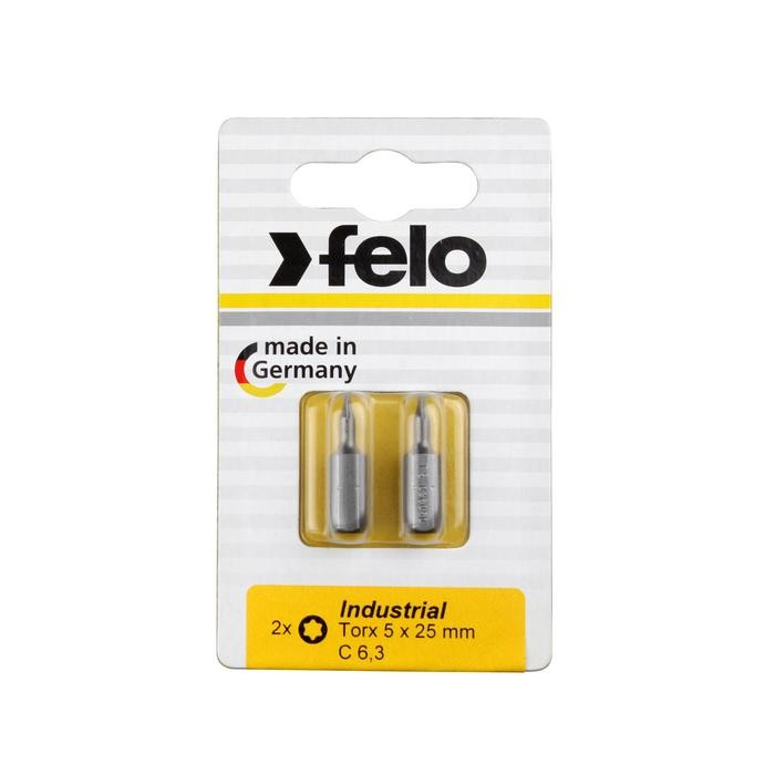 Felo 2605036 Bit, Industry C 6,3 x 25mm, 2 pcs on card