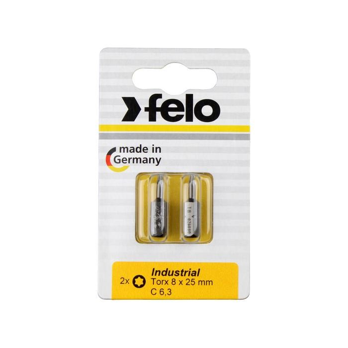 Felo 2608036 Bit, Industry C 6,3 x 25mm, 2 pcs on card
