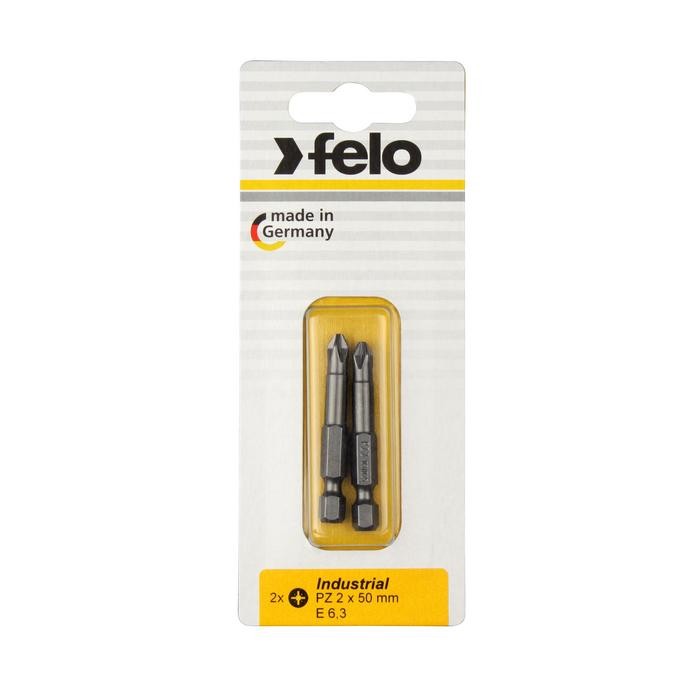 Felo 3101536 Bit, Industry E 6,3 x 50mm, 2 pcs on card