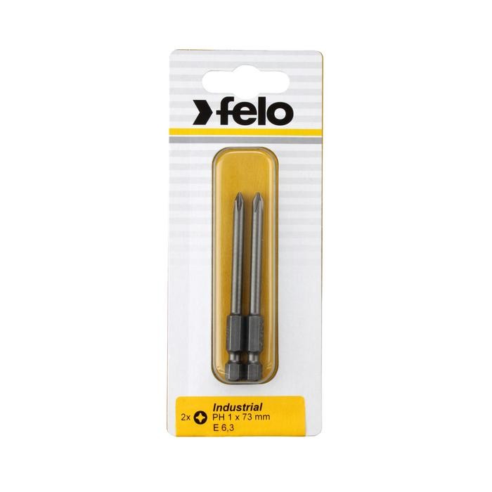 Felo 3201736 Bit, Industry E 6,3 x 73mm, 2 pcs on card