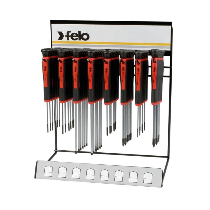 Felo 24099050 8-peg Display with precision screwdrivers, 48-pce