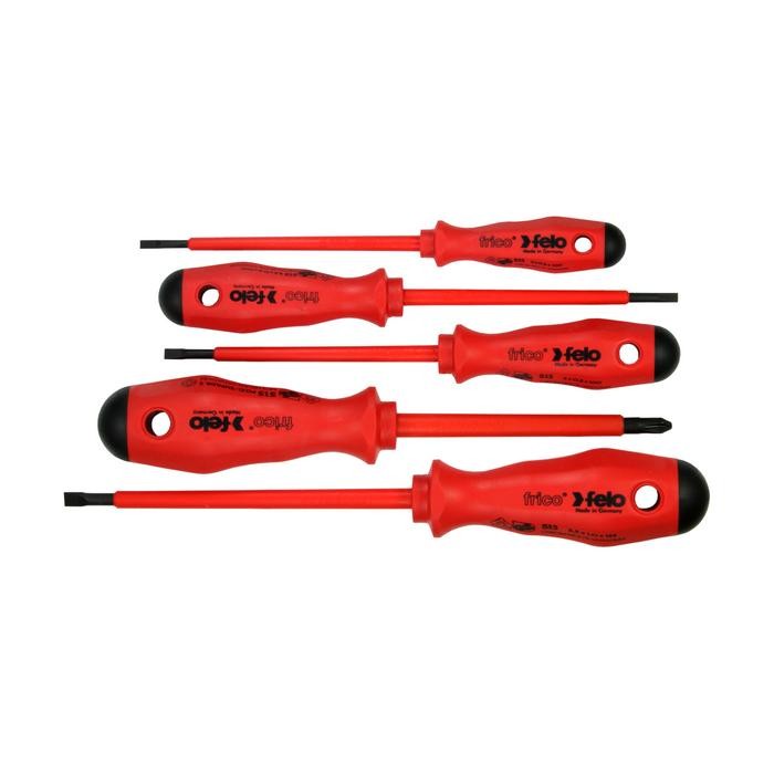 Felo 51395198 Screwdriver set VDE, with 2-component handle, 5-pce