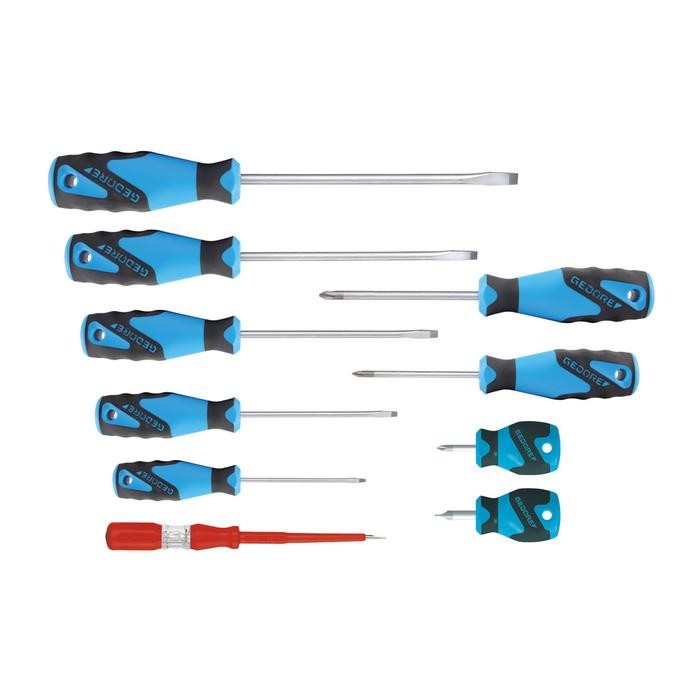 GEDORE 3C-Screwdriver set 10 pcs IS 3-8 PH 1-2 (1482343)