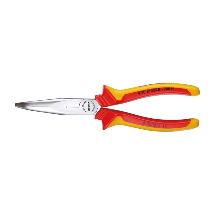 GEDORE VDE Bent nose telephone pliers with VDE insulating sleeves 160 mm (1552139)