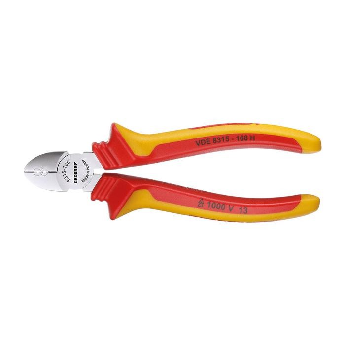 GEDORE VDE Electricians&acute; side cutter with VDE insulating sleeves 160 mm (1742582)