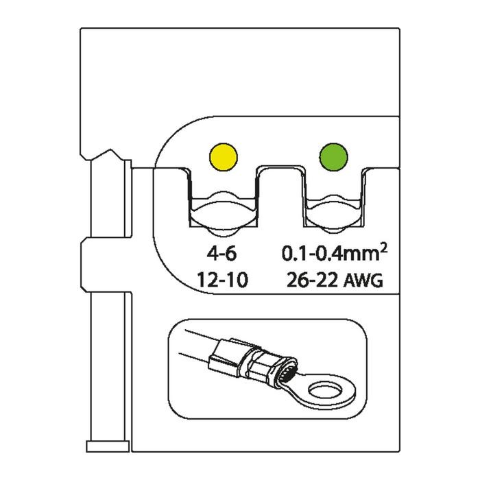 GEDORE Module insert for insulated terminals 0.1-0.4/4-6 (1830554)