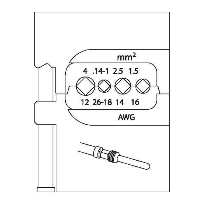GEDORE Module insert for heavy connectors 0.14-4mm (1830732)