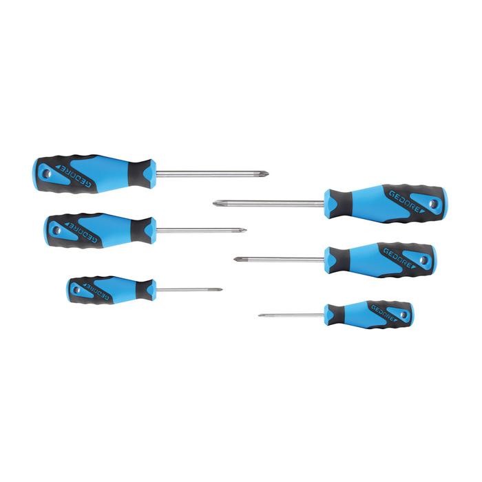 GEDORE 3C-Screwdriver set 6 pcs PH+PZ 0-1-2 (2003589)