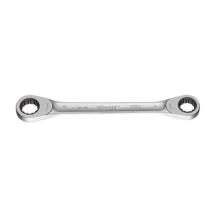 GEDORE 2306794 Double ring ratchet spanner 4 R 14x15, size 14 x 15 mm