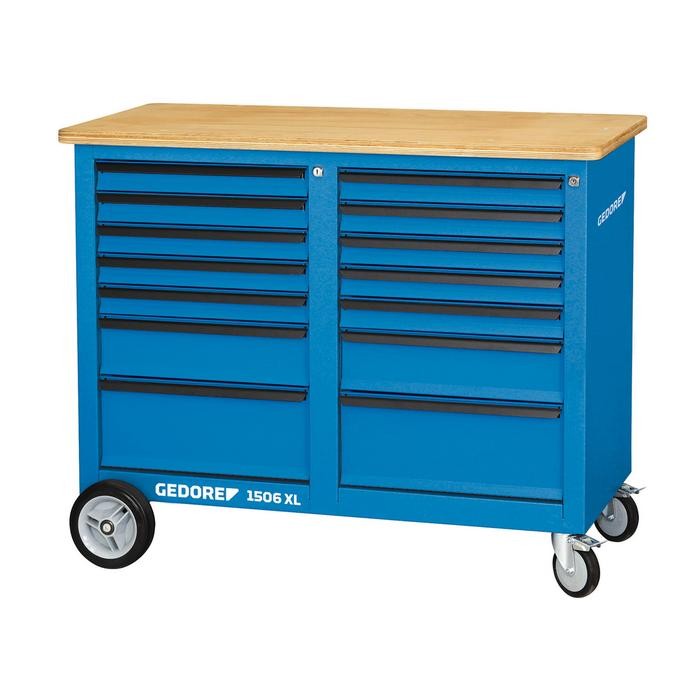 GEDORE Mobile workbench, 1.25 m wide, with 14 drawers (2528088)