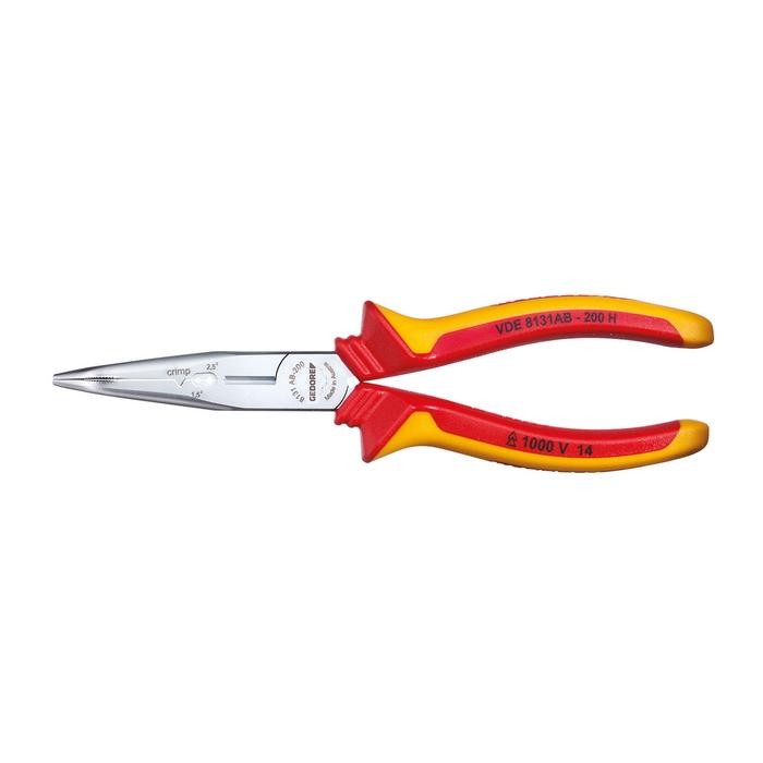 GEDORE VDE Multiple pliers with VDE insulating sleeves, angled pattern 200 mm (2910845)